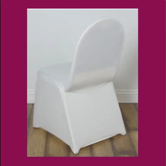lot of 17, Chair Cover w/foot pocket, white, stretch spandex, sleek/stylish - Picture 4 of 7